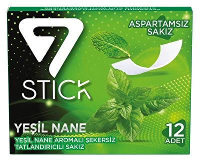 7 Stick Sakız Yeşil Nane Aromalı 12'li 29 g