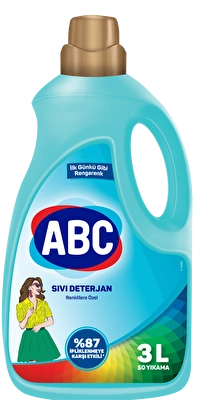 Abc Sıvı Çamaşır Deterjanı Renklilere Özel 3 l
