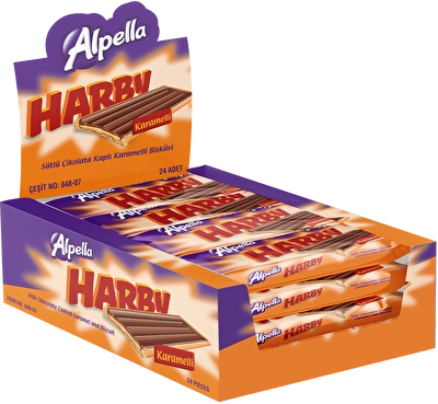 Alpella Harby Karamelli Bisküvi 24'lü 25 g