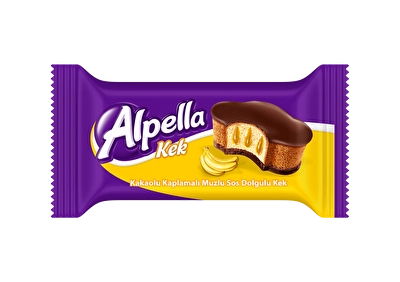 Alpella Kakao Kaplı Muz Soslu Kek 24'lü 40 g