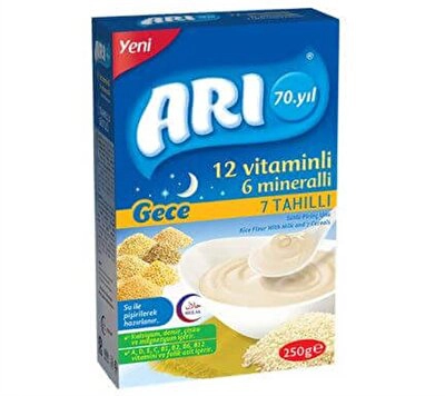 Arı Mama 12 Vitaminli 6 Mineralli 7 Tahıllı Gece 250 g
