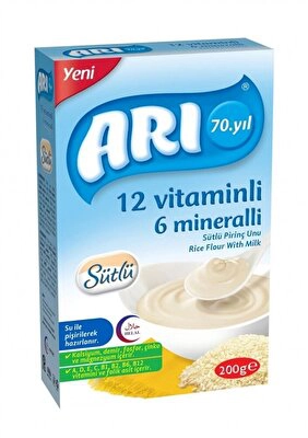 Arı Mama 12 Vitaminli 6 Mineralli Sütlü Pirinç Unu 200 g