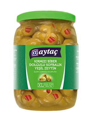 Aytaç Biber Dolgulu Yeşil Zeytin (XL) 201-230 400G