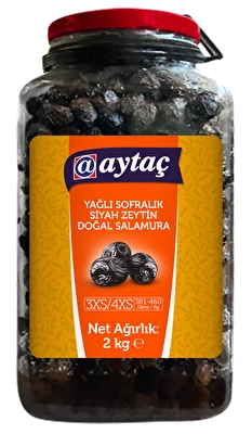 Aytaç Yağlı Siyah Zeytin Cam(3XS-4XS)381-460 2Kg