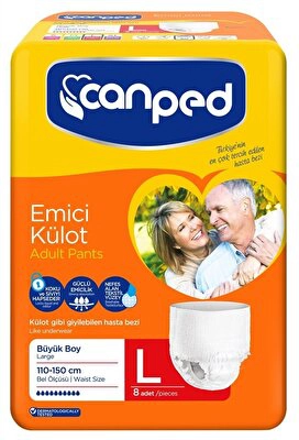 Canped Hasta Bezi (Külot) Large 8'li