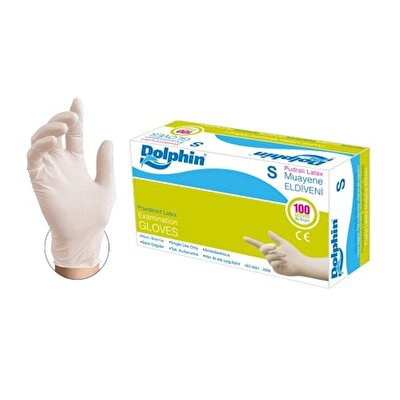 Dolphin Lateks Eldiven Pudralı Mavi (S) Adet