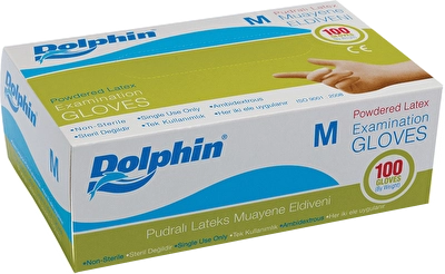 Dolphin Lateks Muayene Eldiven Pudralı Adet