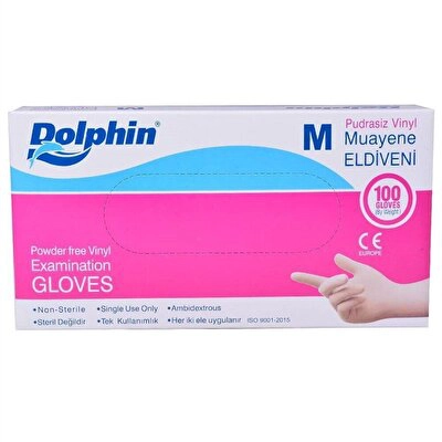 Dolphin Vinyl Eldiven Pudrasız (M) Adet