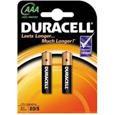Duracell Alkali İnce Kalem Pil 2 li