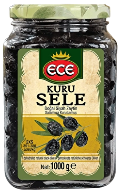 Ece Siyah Zeytin Kuru Sele Klb 351-380 (2Xs) 1 kg
