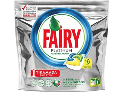 Fairy Platinum Bulaşık Makinesi Tableti 16'lı