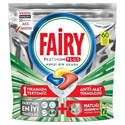Fairy Platinum Plus Bulaşık Makinesi Tableti 60'lı