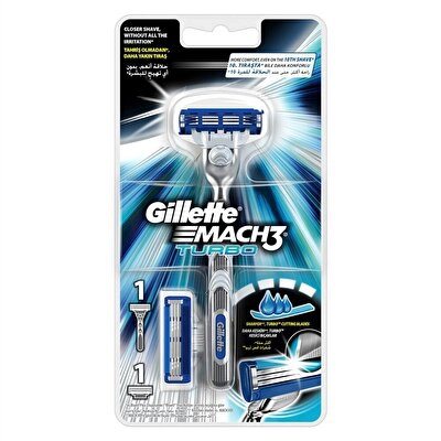 Gillette Mach 3 Turbo Makine + Yedek Bıçak Adet