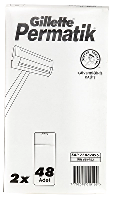 Gillette Permatik Kartela 2*48 li