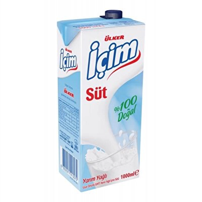 İçim Süt Yarım Yağlı 1 l