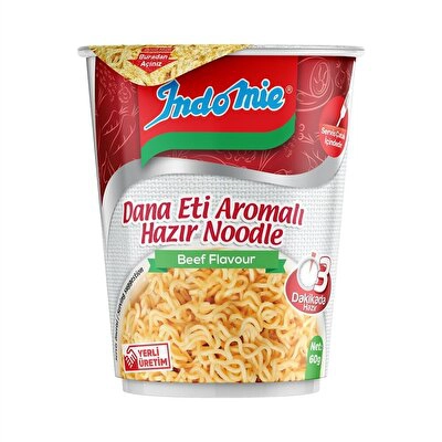İndomie Dana Eti Aromalı Bardak Noodle 60 g