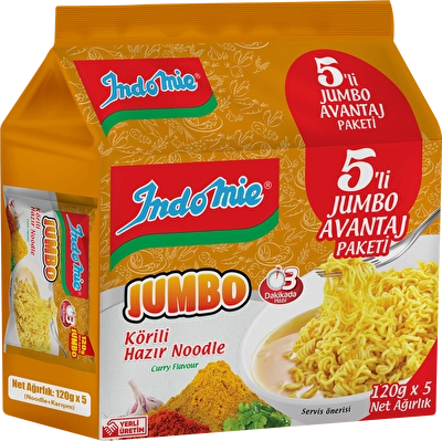 Indomie Jumbo 5'li Paket Körili 120*5