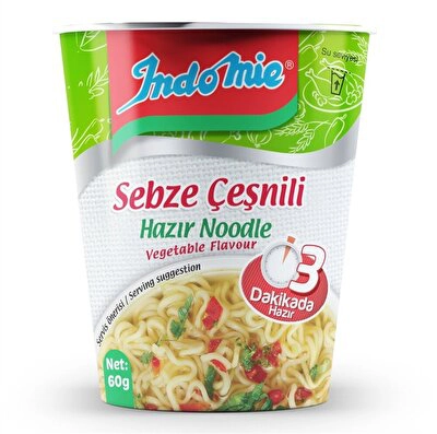 Indomie Sebze Aromalı Bardak Noodle 60 g