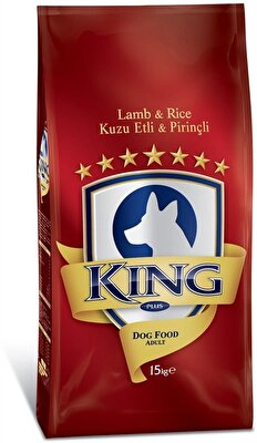 King Yetişkin Köpek Maması Kuzu Etli&Pirinçli 15 Kg Adet
