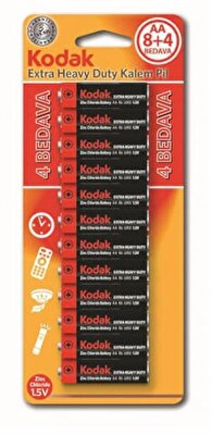 Kodak Çinko Karbon Kalem Pil 12 li