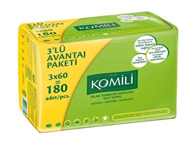 Komili Islak Havlu 3*60'lı