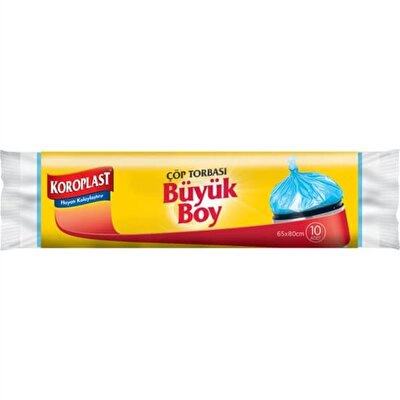 Koroplast Güçlü Büyük Boy Çöp Torbası 10 lu