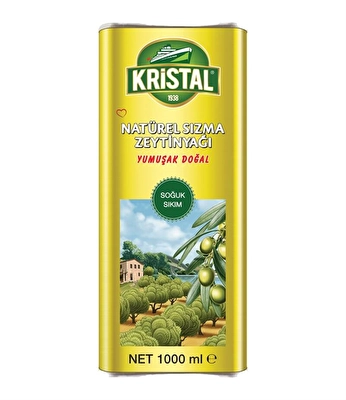 Kristal Teneke Naturel Sızma Zeytinyağı 1 l