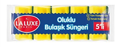 La Luxe Paris Oluklu Bulaşık Süngeri 5'li Adet
