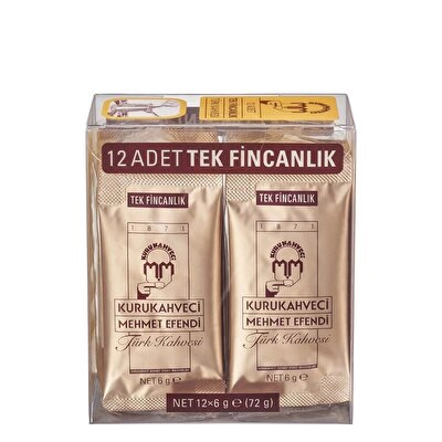 Mehmet Efendi Tek Fincanlık Türk Kahvesi 12*6 g