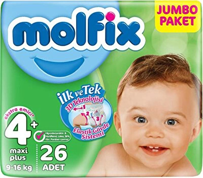 Molfix Yeni Jumbo Maxi Plus (4+) 26'lı