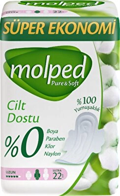Molped Pure & Soft Gece Uzun Süper Eko 22'li
