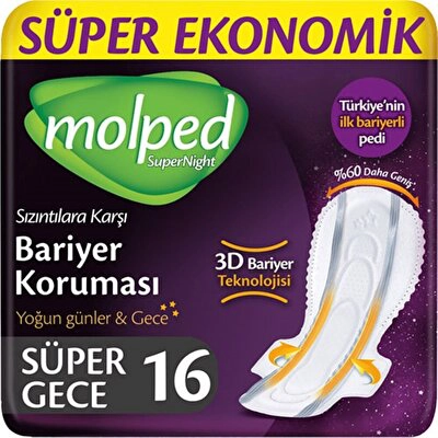 Molped Supernıght Süper Ekonomik Süper Gece 16'lı