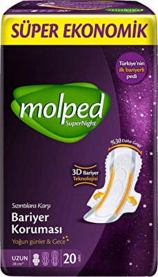 Molped Supernıght Süper Ekonomik Uzun 20'li