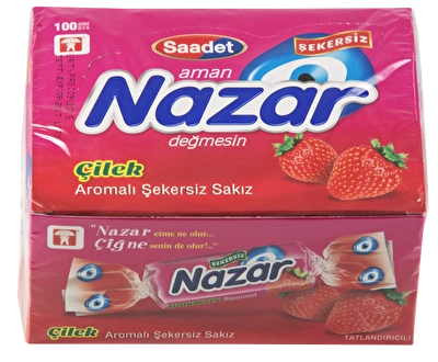 Nazar Sakız Çilek Aromali 100'lü