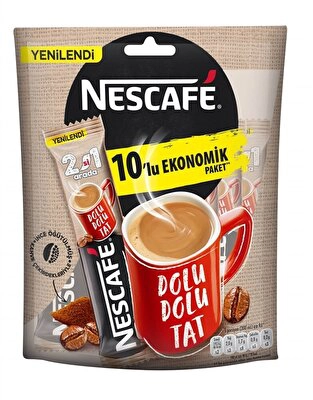 Nescafe 2+1 Arada 10'lu Ekonomik Paket 10*11 g