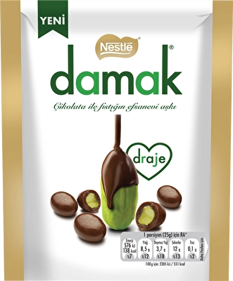 Nestle Damak Sütlü Çik. Antep Fıstıklı Draje 50 g
