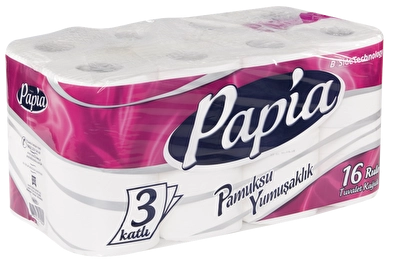 Papia 3 Katlı Tuvalet Kağıdı 16'lı