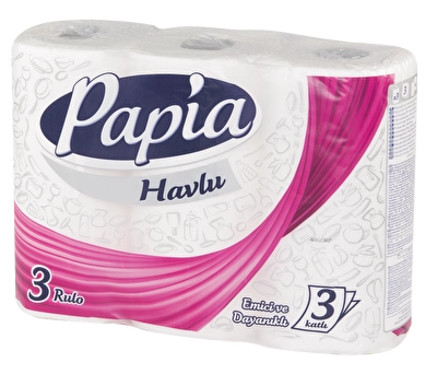 Papia Havlu Kağıt 3 Katlı 3'lü