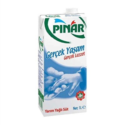 Pınar Yarım Yağlı Süt 1 l