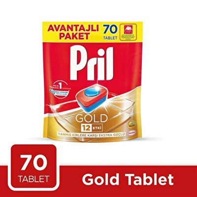 Pril Gold Bulaşık Makinesi Tableti 70'li