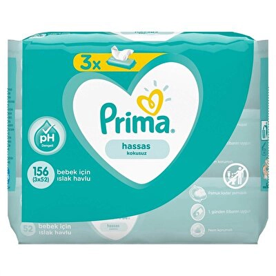 Prima Islak Havlu Soft & Strong 3*52'li