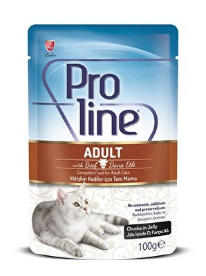 Proline Yetişkin Kedi Maması Dana Etli Poşet 100 Gr Ader