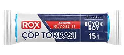 Rox Çöp Torbası Büzgülü Büyük Boy 15 li