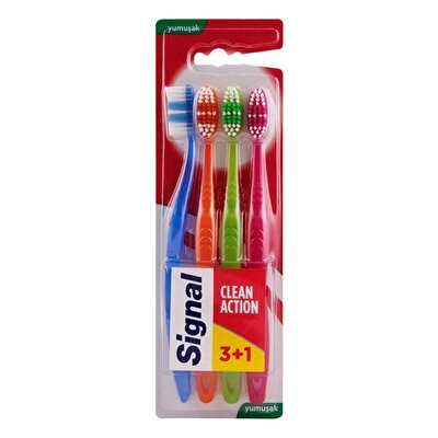 Signal Diş Fırçası Clean Action 3+1 adet