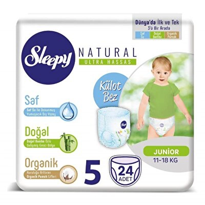 Sleepy Natural Jumbo Külot Bez Junior 24'lü
