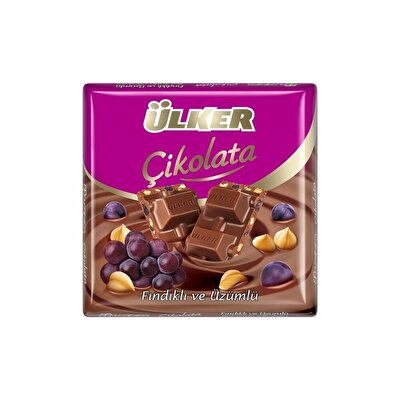 Ülker Fındıklı Üzümlü Sütlü Çikolata 65 g