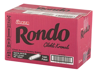 Ülker Rondo Çilek Aromalı Bisküvi 24'lü 61 g