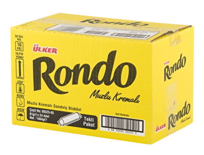 Ülker Rondo Muz Aromalı Bisküvi 24'lü 61 g