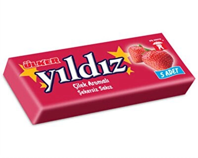 Ülker Yıldız Şekersiz Stick Çilekli 20'li 7 g