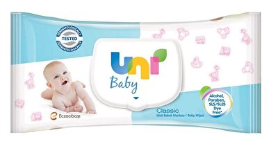 Uni Baby İlk Adım Islak Havlu 52 li